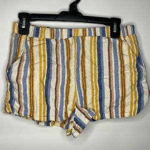 💙 Blue and Yellow Striped Shorts